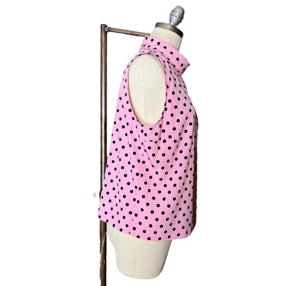Kasper Polka Dot High Neck Sleeveless Blouse size 12 - Picture 5 of 15